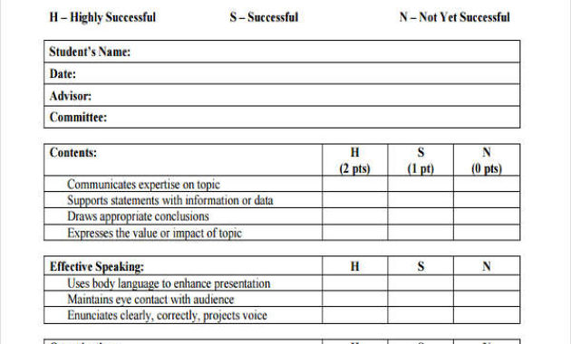 Free 30 Printable Presentation Evaluation Forms In Pdf Within Presentation Evaluation Template
