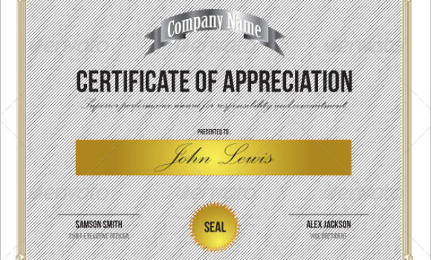 Free 32 Certificate Of Appreciation Templates In Ai Regarding Downloadable Certificate Of Recognition Templates