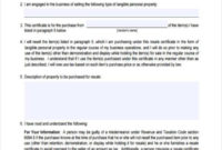 Free 35 Certificate Forms In Pdf Inside Resale Certificate Request Letter Template