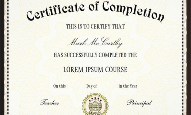Free 36 Sample Certificate Of Completion Templates In Ai Throughout Best Certification Of Completion Template