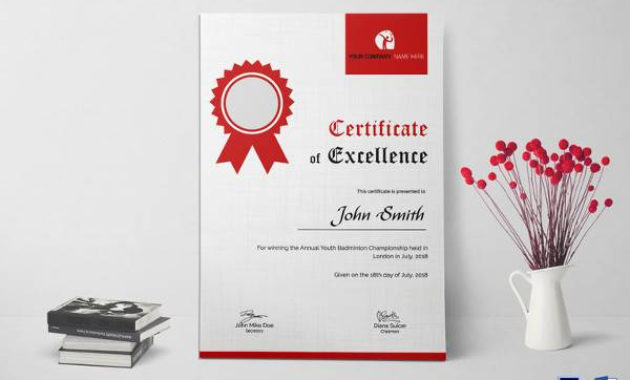 Free 39 Psd Certificate Templates In Psd Ai Ms Word Pertaining To Awesome Badminton Certificate Templates
