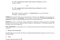Free 4 Limited Partnership Agreement Long Forms In Pdf Inside Business Partnership Agreement Template Pdf