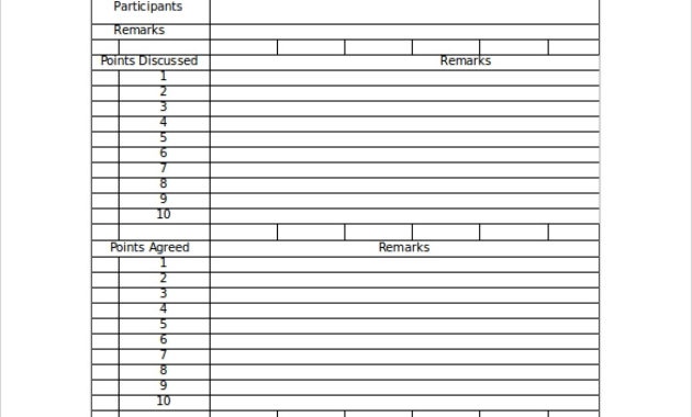 Free 44 Sample Meeting Minutes Templates In Google Docs In Amazing Taking Minutes In A Meeting Template