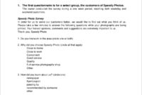 Free 54 Questionnaire Samples In Pdf Ms Word Pages Regarding Business Requirements Questionnaire Template