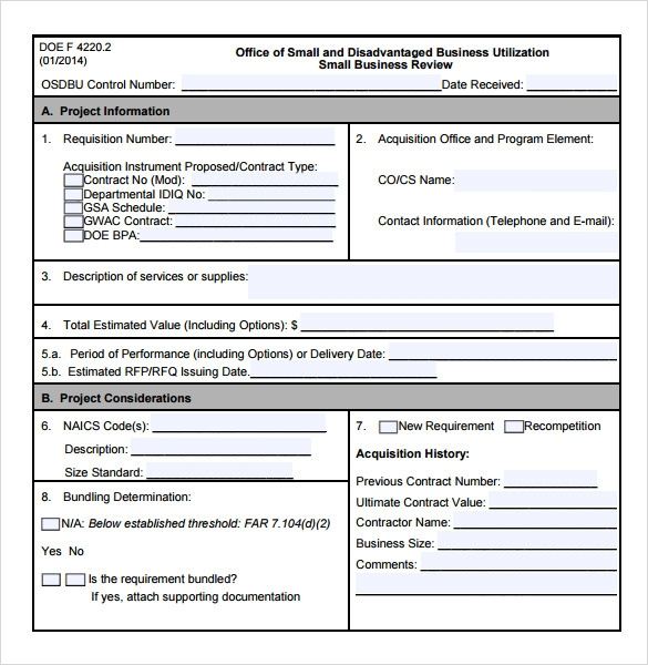 Free 6 Sample Business Review In Pdf Ms Word Within Business Process Questionnaire Template