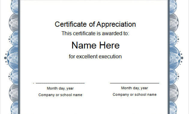 Free 6 Sample Recognition Certificate Templates In Pdf With Regard To Awesome Certificate Of Recognition Template Word