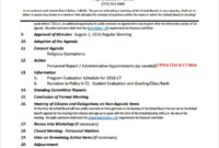 Free 7 Sample Board Meeting Agenda Templates In Pdf Ms Word Pertaining To Best Sample Board Meeting Agenda Template