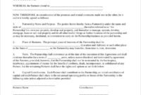 Free 7 Sample Business Partnership Agreement Templates In With Regard To Partner Business Plan Template