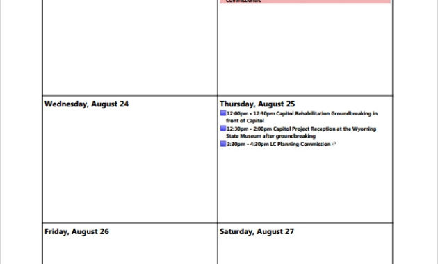 Free 7 Sample Weekly Agenda Templates In Pdf Ms Word Inside Weekly One On One Meeting Agenda Template