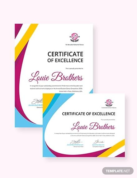 Free 8 Sample Certificates In Pdf Ms Word Ai Intended For Best Dance Certificate Template