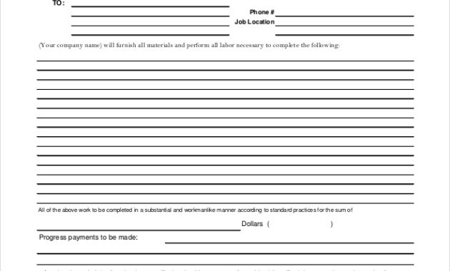 Free 8 Sample Construction Proposal Forms In Pdf Ms Inside Free Contractor Proposal Template