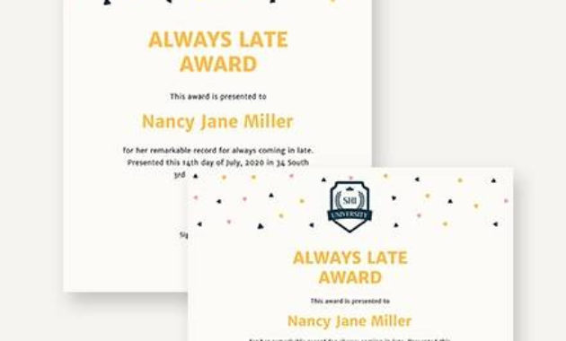 Free 8 Sample Funny Certificate Templates In Pdf Psd Within Fun Certificate Templates