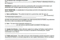 Free 8 Sample Partnership Agreement Forms In Pdf Ms Word For Free Business Partnership Agreement Template Uk