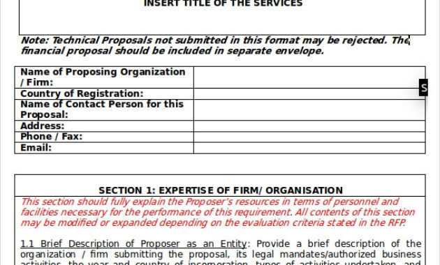 Free 8 Sample Technical Proposals In Pdf Ms Word In Best Technology Proposal Template