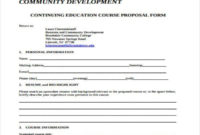 Free 9 Course Proposal Forms In Pdf Pertaining To Training Proposal Template