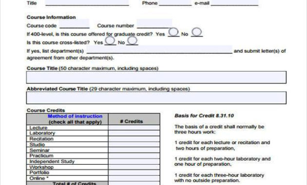 Free 9 Course Proposal Forms In Pdf Within Quality Training Proposal Template