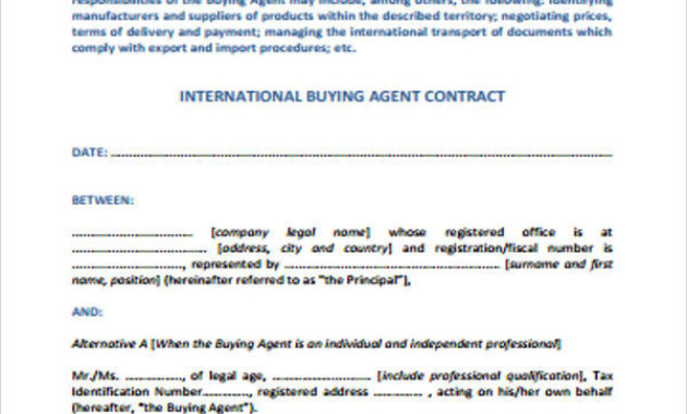 Free 9 Sample Agent Contract Agreement Templates In Pdf With Regard To Business Broker Agreement Template
