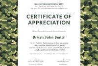 Free Army Certificate Of Appreciation Template In Adobe Intended For Army Certificate Of Appreciation Template