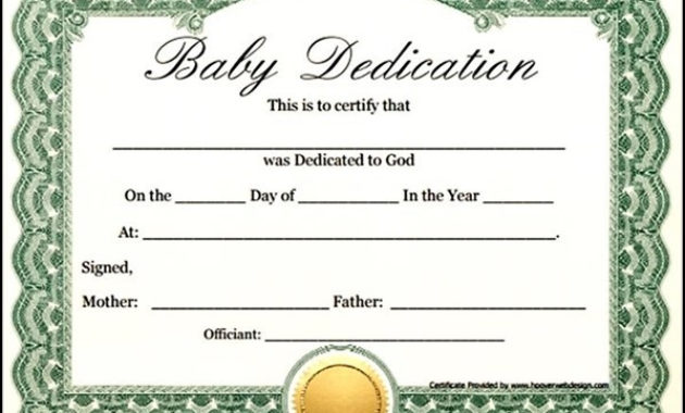 Free Baby Dedication Certificate Download Sample With Regard To Baby Dedication Certificate Templates