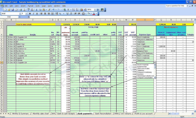 Free Basic Bookkeeping Spreadsheet Dbexcel In Accounting Spreadsheet Templates For Small Business