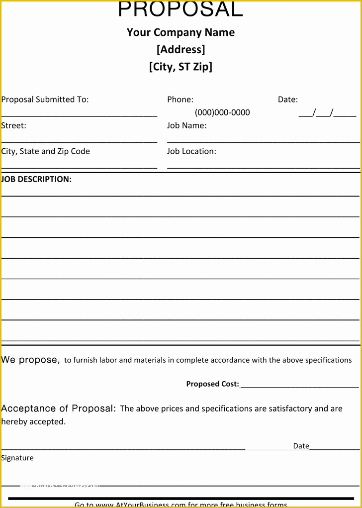 Free Bid Proposal Template Of Plumbing Proposal Template With Quality Plumbing Proposal Template