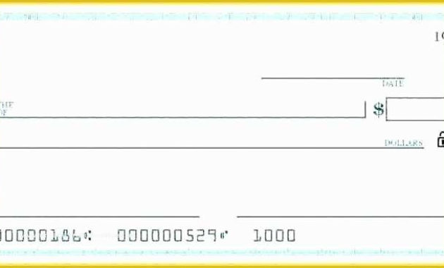 Free Business Check Printing Template Of Blank Check Intended For Blank Business Check Template Word