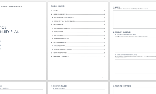 Free Business Continuity Plan Templates Smartsheet Within Small Business Administration Business Plan Template