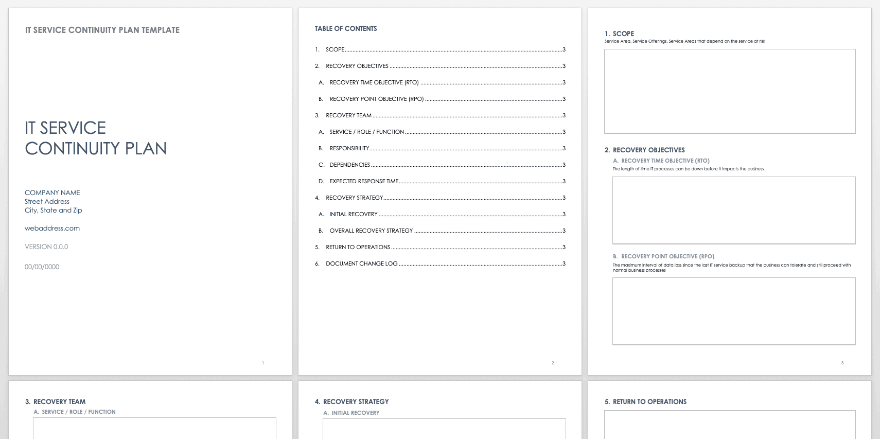 Free Business Continuity Plan Templates Smartsheet Within Small Business Administration Business Plan Template