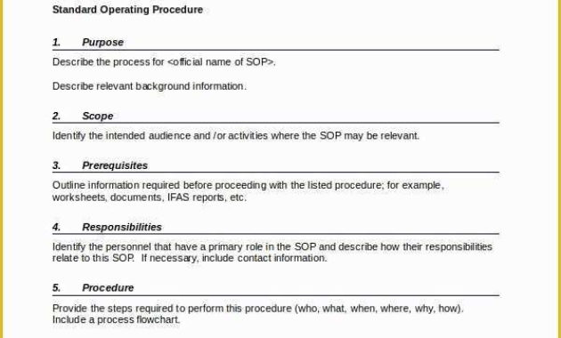 Free Business Process Template Word Of Procedure Template Pertaining To Business Process Document Template