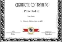 Free Certificate Of Training Template Customizable With Regard To Workshop Certificate Template