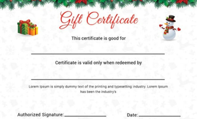 Free Christmas Cantata Gift Certificate Template Word In Free Publisher Gift Certificate Template