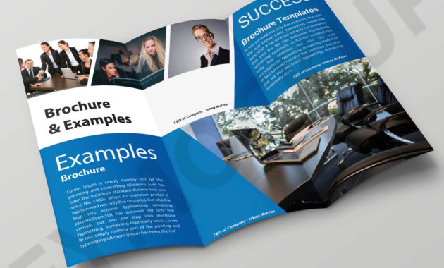 Free Clean Business Trifold Brochure Template Free Psd With Free Tri Fold Business Brochure Templates