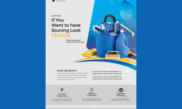 Free Cleaning Service Flyer Psd Template Intended For Flyers For Cleaning Business Templates