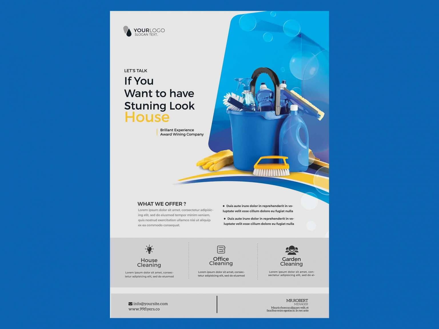 Free Cleaning Service Flyer Psd Template Intended For Flyers For Cleaning Business Templates