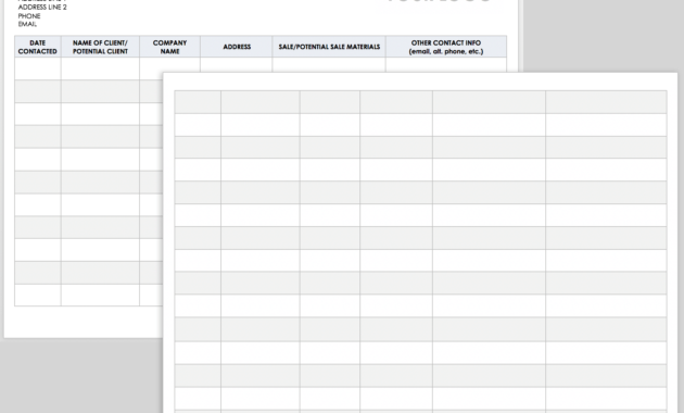 Free Client Call Log Templates Smartsheet Regarding Customer Call Log Template