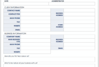 Free Client Information Forms Templates Smartsheet With Regard To Free Document Templates For Business