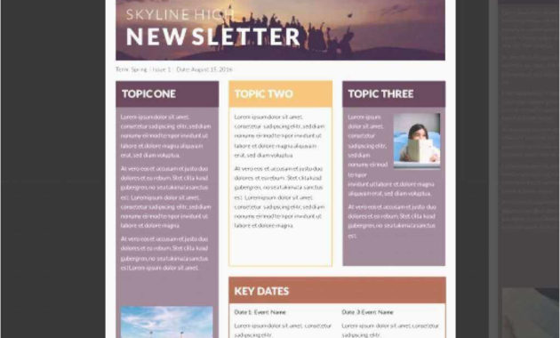 Free Collection 50 Templates For Newsletters Free Download Within Free Business Newsletter Templates For Microsoft Word