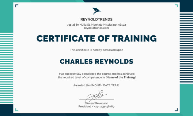 Free Company Training Certificate Template In Psd Ms Word With Regard To Robotics Certificate Template Free