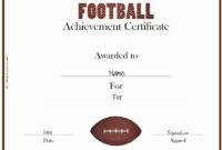 Free Custom Football Certificates Throughout Football Certificate Template