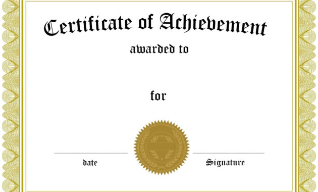 Free Customizable Certificate Of Achievement Throughout Diploma Certificate Template Free Download 7 Ideas