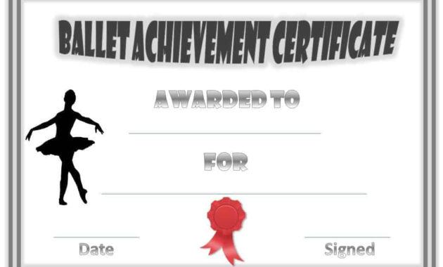 Free Dance Certificate Template Customizable And Printable For Dance Award Certificate Template