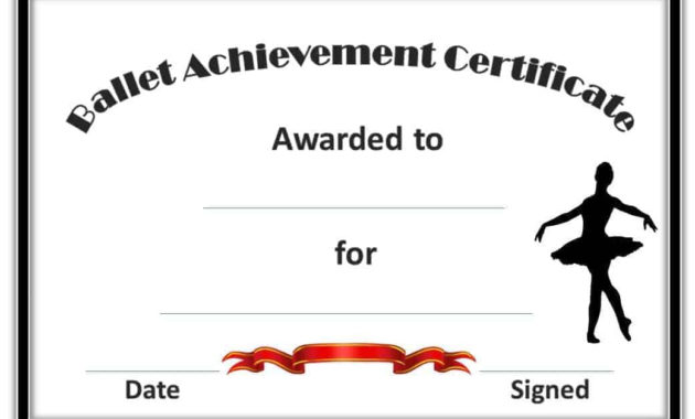 Free Dance Certificate Template Customizable And Printable Intended For Printable Dance Award Certificate Template