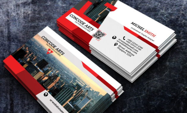 Free Download Red Colour Business Cards Vol 84 Regarding Professional Business Card Templates Free Download