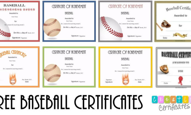 Free Editable Baseball Certificates Customize Online Pertaining To Quality Baseball Achievement Certificate Templates