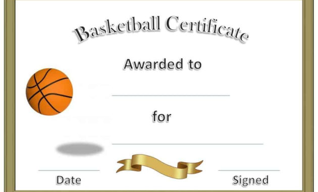 Free Editable Basketball Certificates Customize Online Intended For Quality 10 Free Printable Softball Certificate Templates