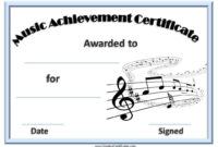 Free Editable Music Certificate Template Free And In Piano Certificate Template Free Printable