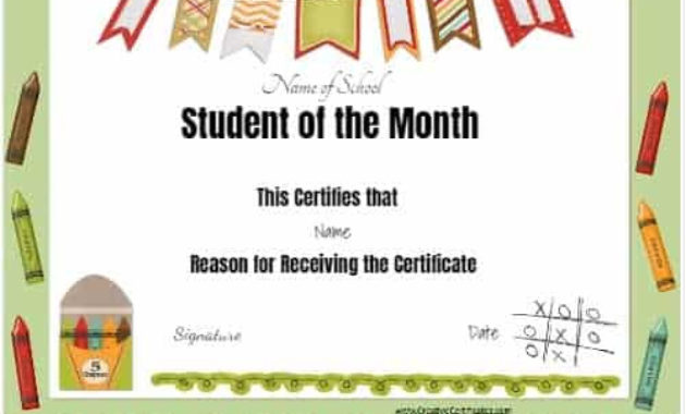 Free Editable Printable Student Of The Month Certificate Within Amazing Student Of The Week Certificate Templates