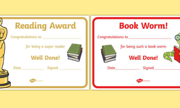 Free Editable Reading Award Certificates Teacher Made In Best Physical Education Certificate Template Editable