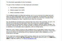 Free Employee Handbook Template Shatterlion Regarding Small Business Policy And Procedures Manual Template