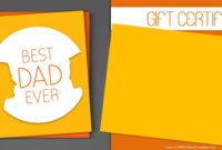 Free Fathers Day Gift Certificates With Quality Best Dad Certificate Template
